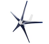 Fafeicy Generador de Turbina Eólica Vertical de 5 Aspas, Kit, Imán (24V) | Kit de turbina aerogeneradora Vertical de 5 aspas, alternador de imán permanente de fibra de nailon con controlador,