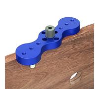 Fafeicy Guía de Broca para Carpintería, Posicionador de Plantilla, Abridor de Orificios de 6, 8 y 10 Mm con Cuerpo de Aleación de Aluminio Anodizado, Manguitos de Broca CR12 para Unir (BLUE)