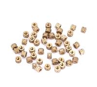 Fafeicy Inserciones Roscadas M3 de Latón Moleteado, 50 Piezas, Tuercas Embebidas con Longitudes Surtidas de 3mm a 12mm para Proyectos de Impresión 3D (M3*5 * 5,3 (50 Unidades))