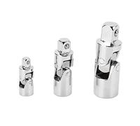 Fafeicy Juego de Adaptadores de Zócalo de Junta Universal de 3 Piezas 1/4 3/8 1/2 Pulgada de Accionamiento Acero Al Cromo Vanadio 60HRC Adaptadores de Zócalo Giratorios para Taladro
