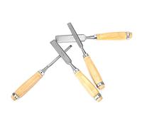 Fafeicy Juego de Cinceles para Tallar Madera de 4 Piezas, Cuchillo para Trabajar la Madera de Acero de Aleación de Cromo Vanadio con Bordes de Hoja Incisivos de 6 Mm, 12 Mm, 18 y 24