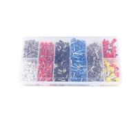Fafeicy Juego de Terminales Tipo Tubo de 1250 Piezas, Resistente Al Calor, Resistente a Altas Temperaturas, Juego de Terminales de Pala de 0,25-10 Mm2, de de Horquilla