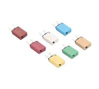 Fafeicy Kit de Disyuntor de Fusibles de Cuchilla ATC ATO de Reinicio Manual de 7 Piezas 5A 7.5A 10A 15A 20A 25A 30A 32VDC con PC y Cobre Estañado para Protección del de bajo Voltaje de