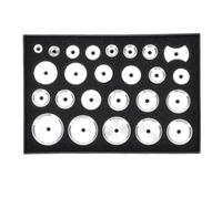 Fafeicy Kit de Troqueles de Prensa para Relojes, Juego de Troqueles de Prensado de Caja de Reloj de Aluminio con Tipo Mariposa Redonda Plana para Mantenimiento de Reparación, 25 uds.
