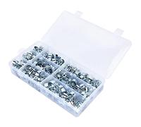 Fafeicy Kit Surtido de Mini Abrazaderas de Manguera de 135 Piezas Juego de Abrazaderas de Manguera Pequeñas Micro 8-18 Mm Acero Al Carbono Galvanizado Resistente a la
