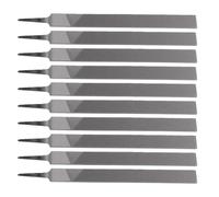 Fafeicy Lima de Escofina Manual Plana de Acero con Alto Contenido de Carbono T12 de 250 Mm, Herramienta Duradera de Doble Corte para Madera, Metal y Plástico (Gruesa 10PCS)