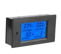 Fafeicy Medidor de Energía Eléctrica AC Digital LCD PZEM-021 20A 80-260V con Alarma de Sobrecarga y Retroiluminación, para Monitoreo de Parámetros Eléctricos