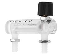 Fafeicy Medidor de flujo de gas, medidor de flujo acrílico, con válvula de control para oxígeno/aire/gas, 0-3 LPM 0~60 ° C, 5% de precisión