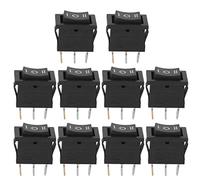 Fafeicy Mini Interruptores Basculantes KCD1 de 10 Piezas, Resistentes Al Calor, 3 Pines y 3 Posiciones para Electrodomésticos
