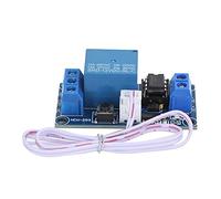 Fafeicy Módulo de relé Biestable, Componente de Control Electrónico DC12V | PCB de Resina, 50x25mm, Carga 250V 10A CA/30V 10A CC, 1 Millón de Vida, Activador de Bajo Nivel, Cables de Caja de Conexiones