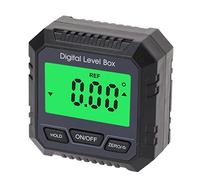 Fafeicy Nivel Digital Magnético Buscador de Ángulos Transportador Inclinómetro con Pantalla LCD Grande y Retención de Datos para Carpintería Construcción Albañilería (BLACK)