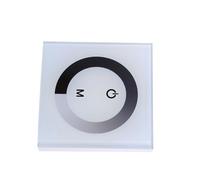 Fafeicy Panel Táctil de un Color Atenuador Controlador de Interruptor de Pared Tira de Luz LED DC 12V-24V con Canal único, Brillo, Vidrio, Montado, Interruptor Electrónico, Uso Común, Exterior (WHITE)