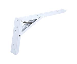 Fafeicy Paquete de 2 Soportes Plegables de Acero para Estantes, Soporte Triangular para Montar en la Pared, Blanco, 8 Pulgadas, 10 Pulgadas, 12 , 14 con Diseño con (12 )