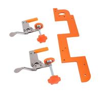 Fafeicy Plantilla de Ranurado de Aleación de Aluminio Anodizado sin, Abrazadera Fija de Acero Inoxidable, Cortador con Rodamiento para Ranurado de Puertas de Armario y Gabinete