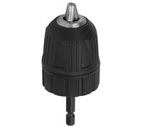 Fafeicy Portabrocas 0.8-10 mm, con cabeza hexagonal de 1/4, varilla de extensión de rosca de 3/8, carcasa de plástico, Portabrocas