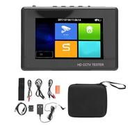 Fafeicy Probador de CCTV de Muñeca, Probador de Cámara con Pantalla Táctil IPS de 4 Pulgadas con Salida de Alimentación de 12 V CC, para CCTV, Cámara IP (Enchufe Europeo de 100 a 240 V.)