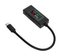 Fafeicy Probador USB C Multímetro Digital Medidor de Potencia 4V a 30V 0A a 6.5A Pantalla LED Detector de Protocolo de Carga Rápida para Cargador Prueba de Cable del Banco de Energía