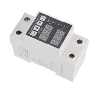 Fafeicy Protector de Sobretensión Ajustable 1A-63A 230V Monofásico, Montaje en Riel DIN, con Protección contra Sobrecorriente para Cajas de Distribución Domésticas y Sistemas de Energía