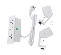 Fafeicy Regleta de Enchufes con Abrazadera para Escritorio, Cable de 1,8