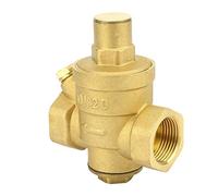 Fafeicy Regulador de Presión de Agua DN20 Válvula Reductora de Presión de Latón Ajustable Tipo de Pistón 1.6Mpa con Construcción de Latón para Instalación de Tuberías Horizontales