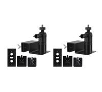 Fafeicy Soporte Ajustable para Canalón de Panel Solar Rotación de 360 | Soporte Juego de 2 Compatible con Ring Arlo Reolink Paneles Uso Exterior