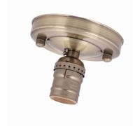 Fafeicy Soporte de Base para Lámpara de Techo, Casquillo de Tornillo para Lámpara Colgante E26 E27 Galvanizado con Cubierta de Bombilla de 4,13 X 3,54 Pulgadas para Uso en Pared o Techo en Casa,