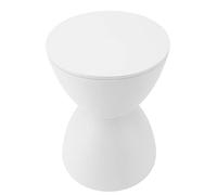 Fafeicy Taburete con Forma de Reloj de, Mesa Auxiliar Redonda de Plástico, 30 Cm de Diámetro, 42 Cm de Altura, Taburete Nórdico Moderno para Baño, Sala de Estar, Vestidor, de Zapatos (White)