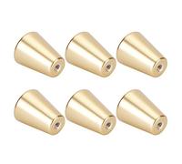 Fafeicy Tirador de Cajón de Aluminio Dorado 6 Pack, Moderno para Armario, Acabado Cepillado en Latón para Armario y Vestidor (Tirador de puerta de de estilo europeo)