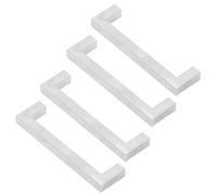 Fafeicy Tiradores para Gabinetes de Cocina de Acero Inoxidable de 12 Mm, Manijas para Gabinetes, Paquete de 30 Tiradores Cuadrados de 5 Pulgadas para Cajones con Plantilla de Montaje de (12**96)