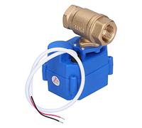 Fafeicy Válvula de Bola Motorizada, Válvula de Bola Eléctrica de Latón DN15 DC9 a 24 V 1 2 Pulgadas BSP Recto a TravéS de IP67 3 a 5 S Retorno Automático para Equipos Industriales de