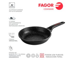 Fagor 78522 sarten alutherm aluminio, negro, Ø26 cm