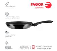 Fagor 78579 sarten indutherm acero esmaltado, negro, Ø 28 cm