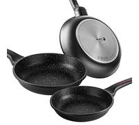 Fagor Alutherm Set Juego Sartenes Inducción 18-20-24 cm, Aluminio Fundido, Espesor 5,3 mm, Antiadherente Ecológico XYLAN PLUS sin PFOA, Apta para Todas Las Cocinas, Vitrocerámica, Gas