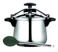 Fagor Clásica Bombe Olla a Presión 10 Litros, Inducción, Express, Acero Inoxidable 18/10, Todo Tipo Cocinas, Fondo Termo Difusor, 3 Sistemas Seguridad, Incluye Cucharon Melier de Nylon