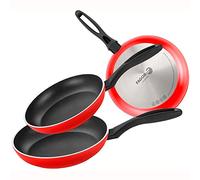 Fagor Maxima Set Juego Sartenes Inducción 20-24-28 cm, Aluminio Forjado, Espesor 4 mm, Antiadherente Ecológico XYLAN PLUS sin PFOA, Apta Todas Las Cocinas, Vitrocerámica, Gas, Lavavajillas, Rojo