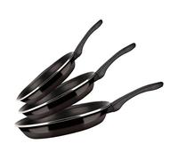 Fagor optimax set 3 sartenes 20-24-28 cm inducción, acero esmaltado, antiadherente xylan ecológico sin pfoa, , negro