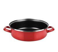 Fagor Optimax - Tartera Roja 24cm, Acero Esmaltado, Antiadherente Bicapa, Libre de PFOA, Todas las Cocinas, Inducción, Horno, Lavavajillas