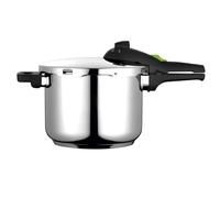 Fagor Olla a presión Rapid Xpress – Acero inoxidable, Fondo IMPAKSTEEL, 2 niveles, 5 sistemas, 6 L