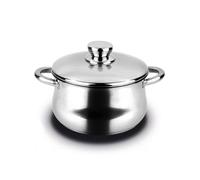 Fagor Silverinox Olla Inoxidable 18/10 6,8 L Ø24 x 15 cm con Tapa de Acero Inoxidable, Fondo Termodifusor, Apta para Todo Tipo de Fuegos
