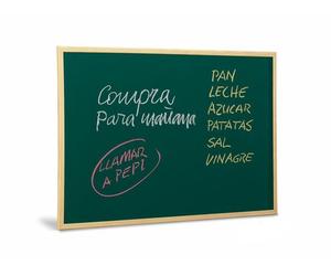Faibo e-pizarra pizarra verde para tiza con marco de madera 60x40 cm m