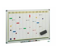 Faibo Pizarra planificación semanal metálica lacada blanca marco de aluminio 60 x 90 cm