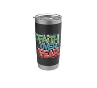 Faith over Fear Vaso térmico de acero inoxidable de doble pared
