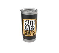 Faith over Fear Vaso térmico de acero inoxidable de doble pared