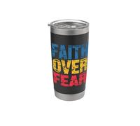 Faith over Fear Vaso térmico de acero inoxidable de doble pared