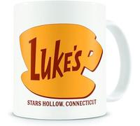 Faithful Prints Luke's Diner - Taza de café inspirada en Gilmore Girls - Taza de cerámica ideal para Navidad de 325 ml - Taza coleccionable de programa de televisión retro para regalo de té