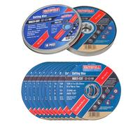 Faithfull Extra dünne 1-mm-Schnellschnitt-Trennscheiben - 125 mm x 1 mm x 22,23 mm (5 Zoll) Multi-Cut-Scheibe, 10er-Pack mit Aufbewahrungsdose