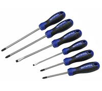 Faithfull FAISDSET6PRO Juego de destornilladores de agarre suave - Juego de 6 piezas