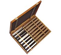 Faithfull HSS Turning Chisel Set of 8 in Wooden Presentation Box Suitable for Hard and Soft Woods
