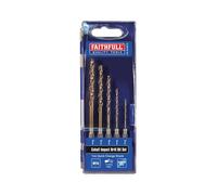 Faithfull HSSE M35 Cobalto Cambio Rápido Impacto Broca Set, 5 Piezas FAIQCSET5
