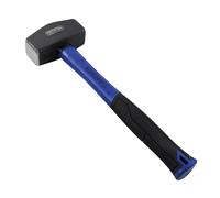 Faithfull Martillo de palo de mango largo de fibra de vidrio de 1,8 kg - Mango de fibra de vidrio de alta resistencia con cabeza de acero recubierto de polvo y agarre ergonómico antideslizante para
